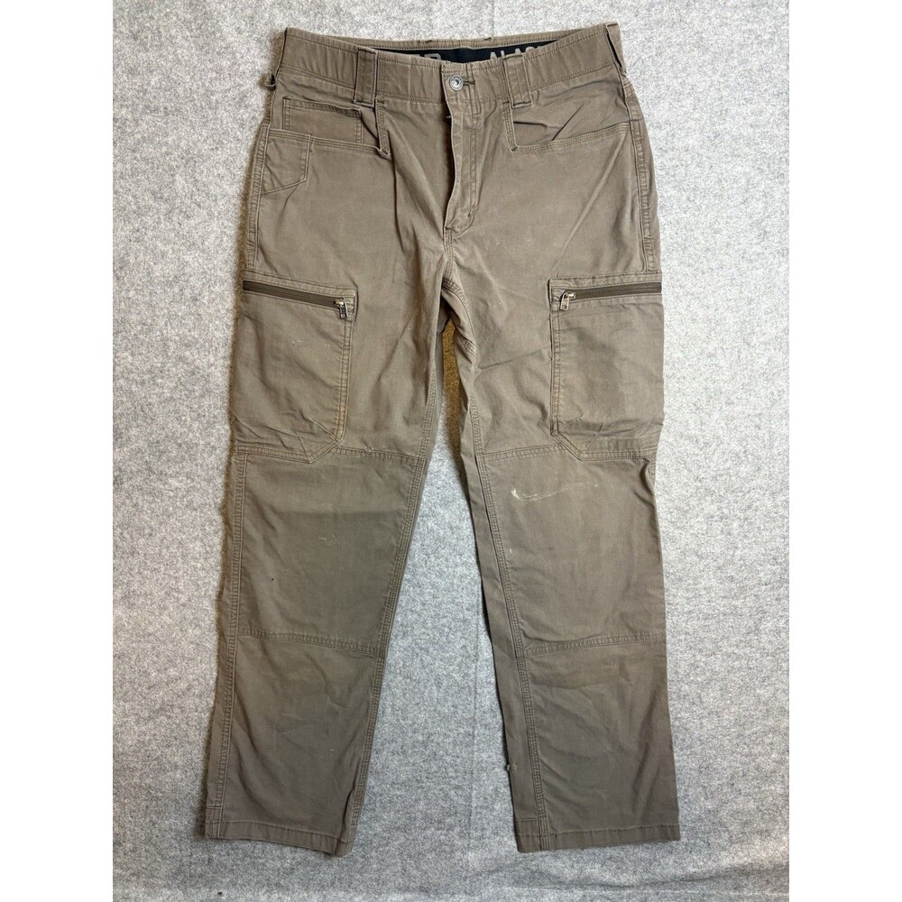 Alaskan Hardgear Knee Square Cargo Pants Men 34x31 Grey Utility Stretch Zip
